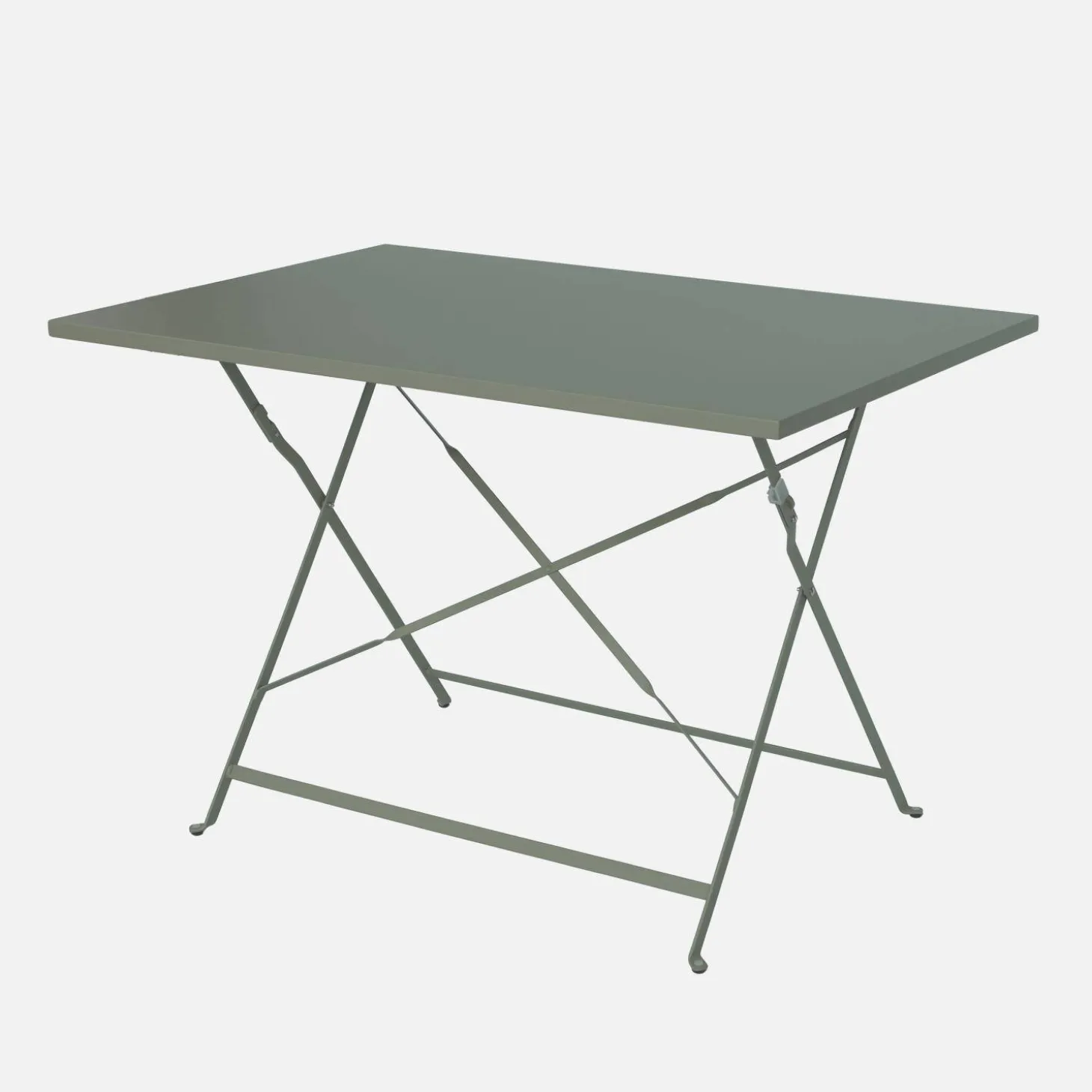 Set mesa de jardín bistró plegable de acero con 4 sillas, 110cm