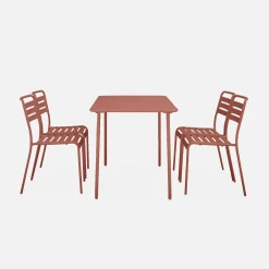 Set mesa de jardín de metal 120cm con 4 sillas