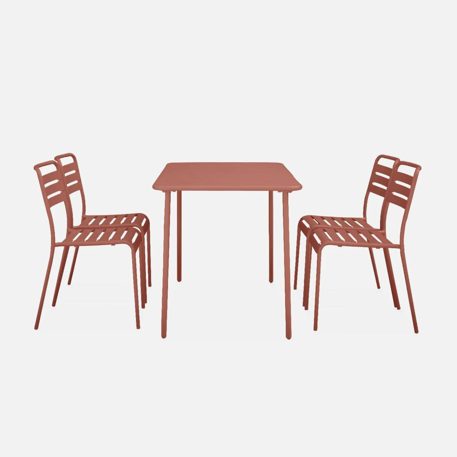 Set mesa de jardín de metal 120cm con 4 sillas