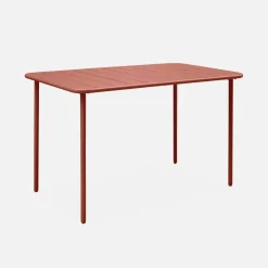 Set mesa de jardín de metal 120cm con 4 sillas
