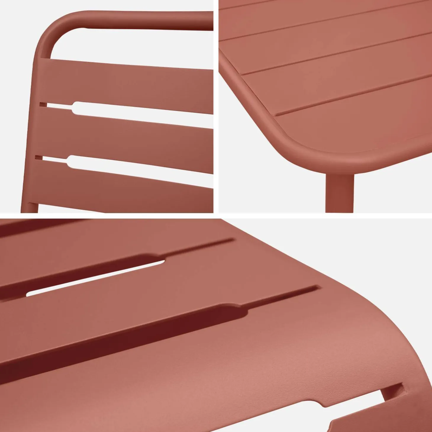 Set mesa de jardín de metal 120cm con 4 sillas