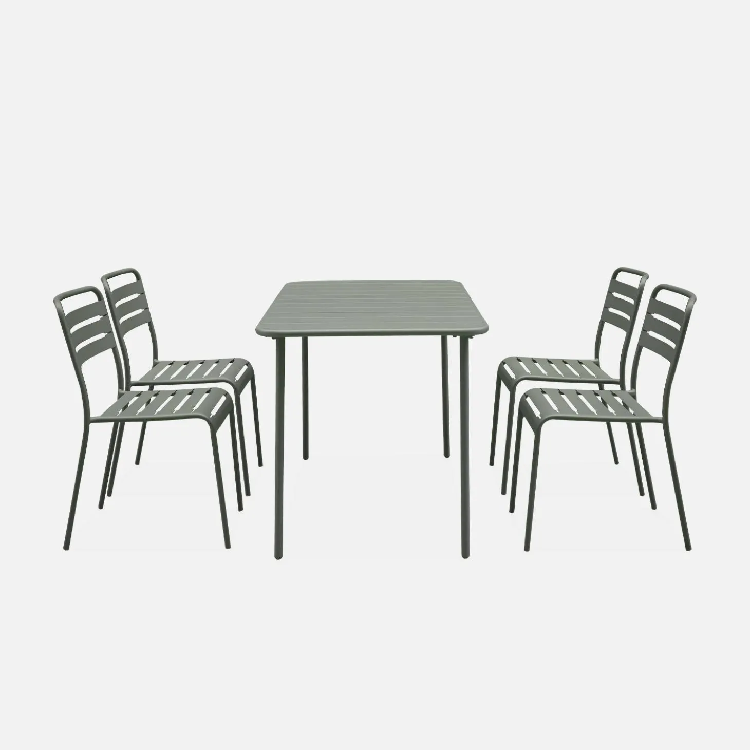 Set mesa de jardín de metal 120cm con 4 sillas