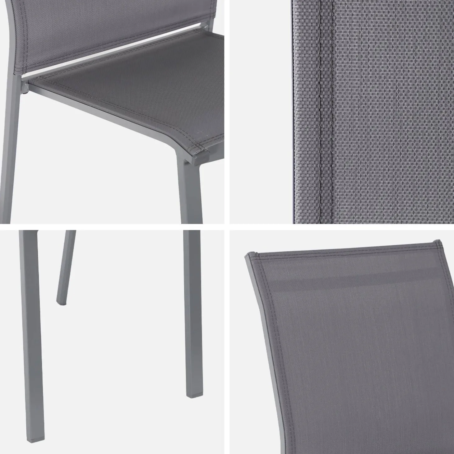 Set mesa de jardín extensible de aluminio de 8 a 10 sillas