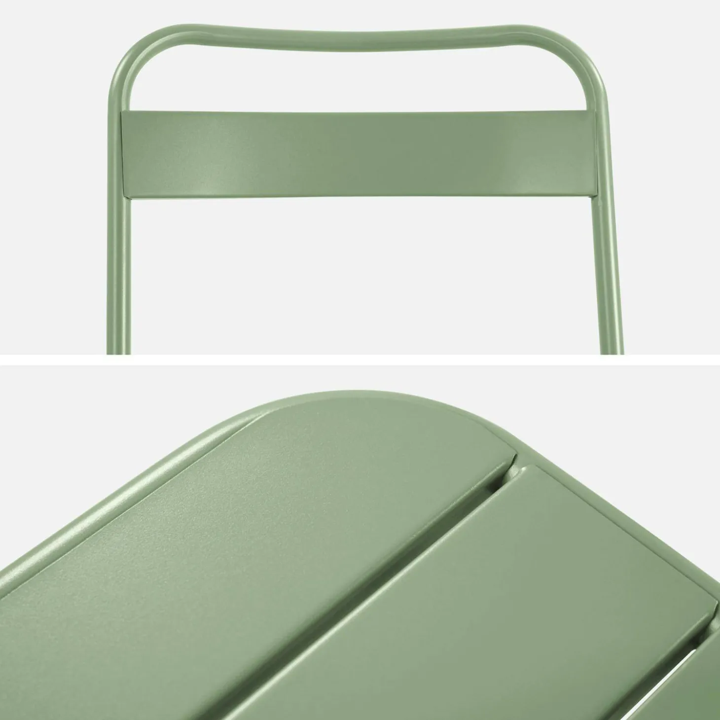 Set mesa de jardín plegable de metal con 6 asientos