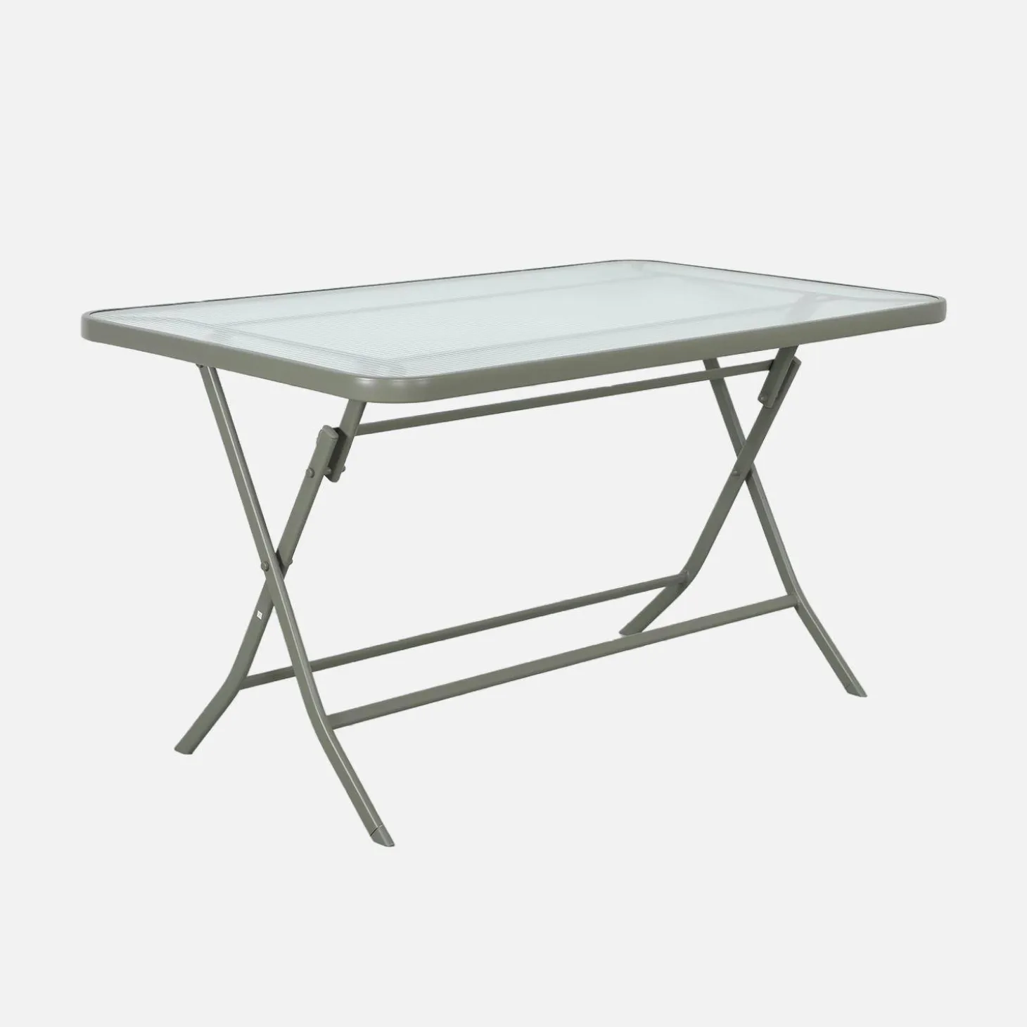 Set mesa de jardín plegable de textileno y acero con 4 sillas