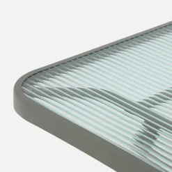 Set mesa de jardín plegable de textileno y acero con 4 sillas