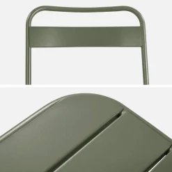 Set mesa de jardín plegable de metal con 6 asientos