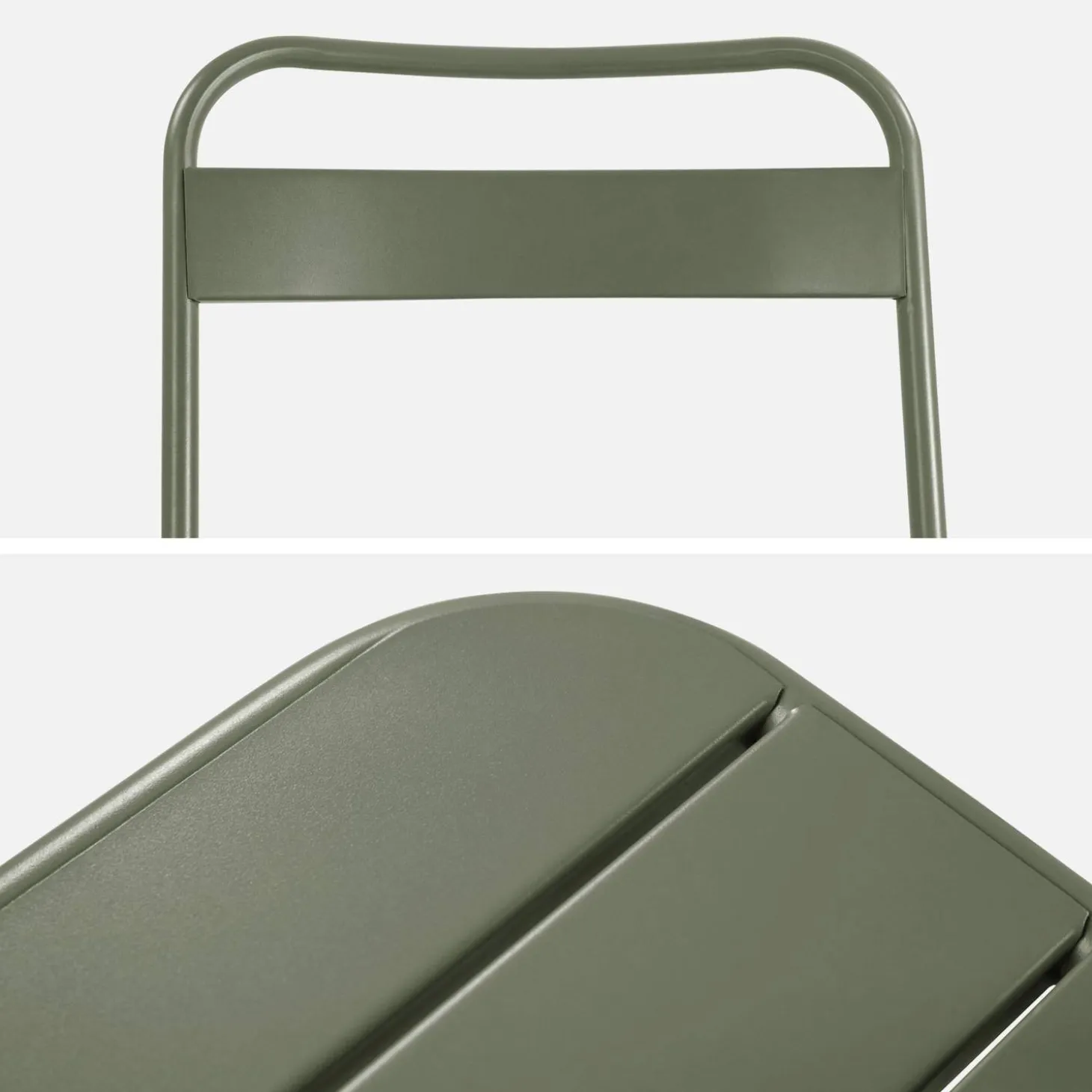 Set mesa de jardín plegable de metal con 6 asientos