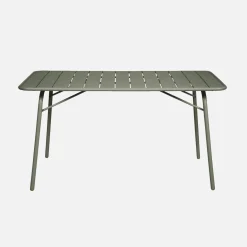 Set mesa de jardín plegable de metal con 6 asientos