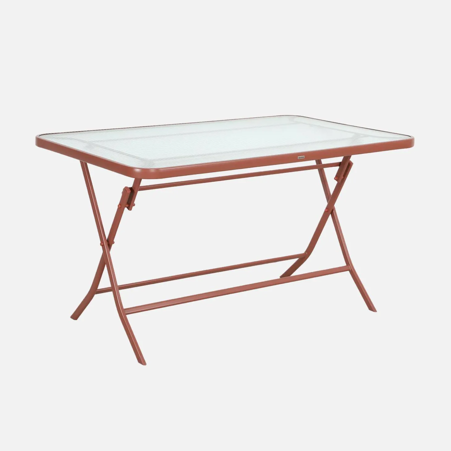 Set mesa de jardín plegable de textileno y acero con 4 sillas