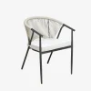 Set mesa de jardín redonda de aluminio y vidrio, 6 plazas