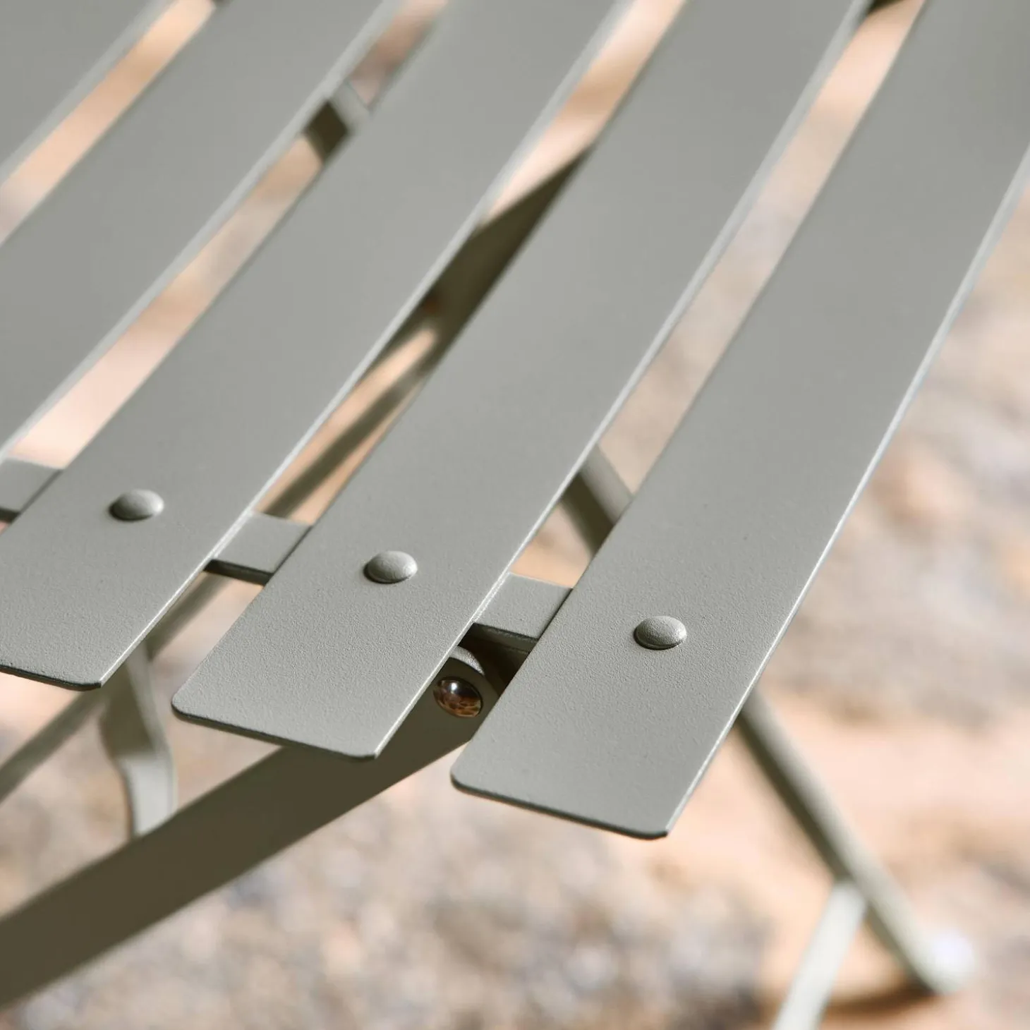 Set sillas de jardín plegables de metal, 2 asientos