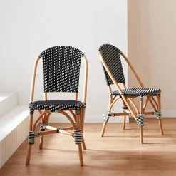 Silla bistró de ratán y polirratán, set de 2