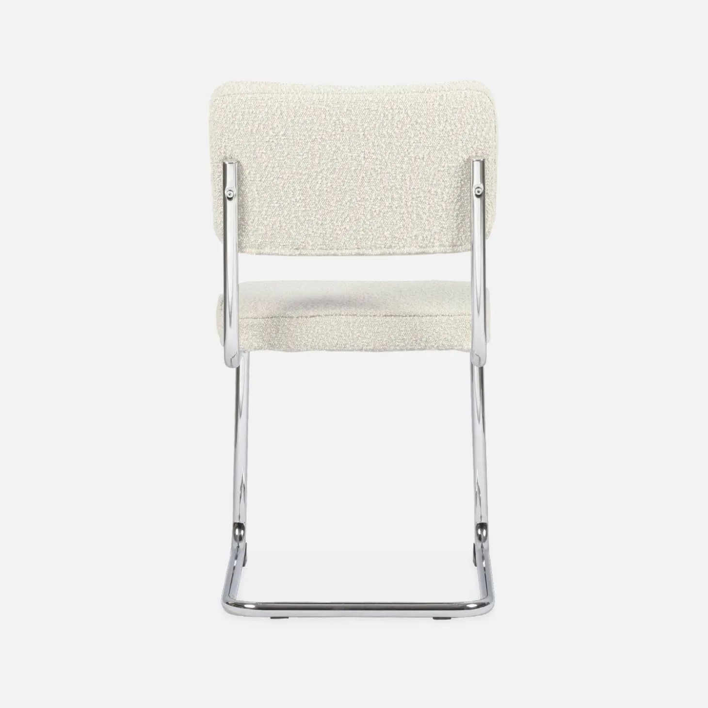 Silla cantilever con rizos texturizados, set de 2
