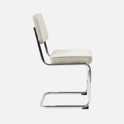 Silla cantilever de pana, set de 2