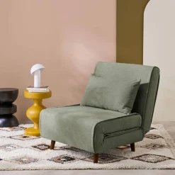 Silla convertible en cama tela base madera