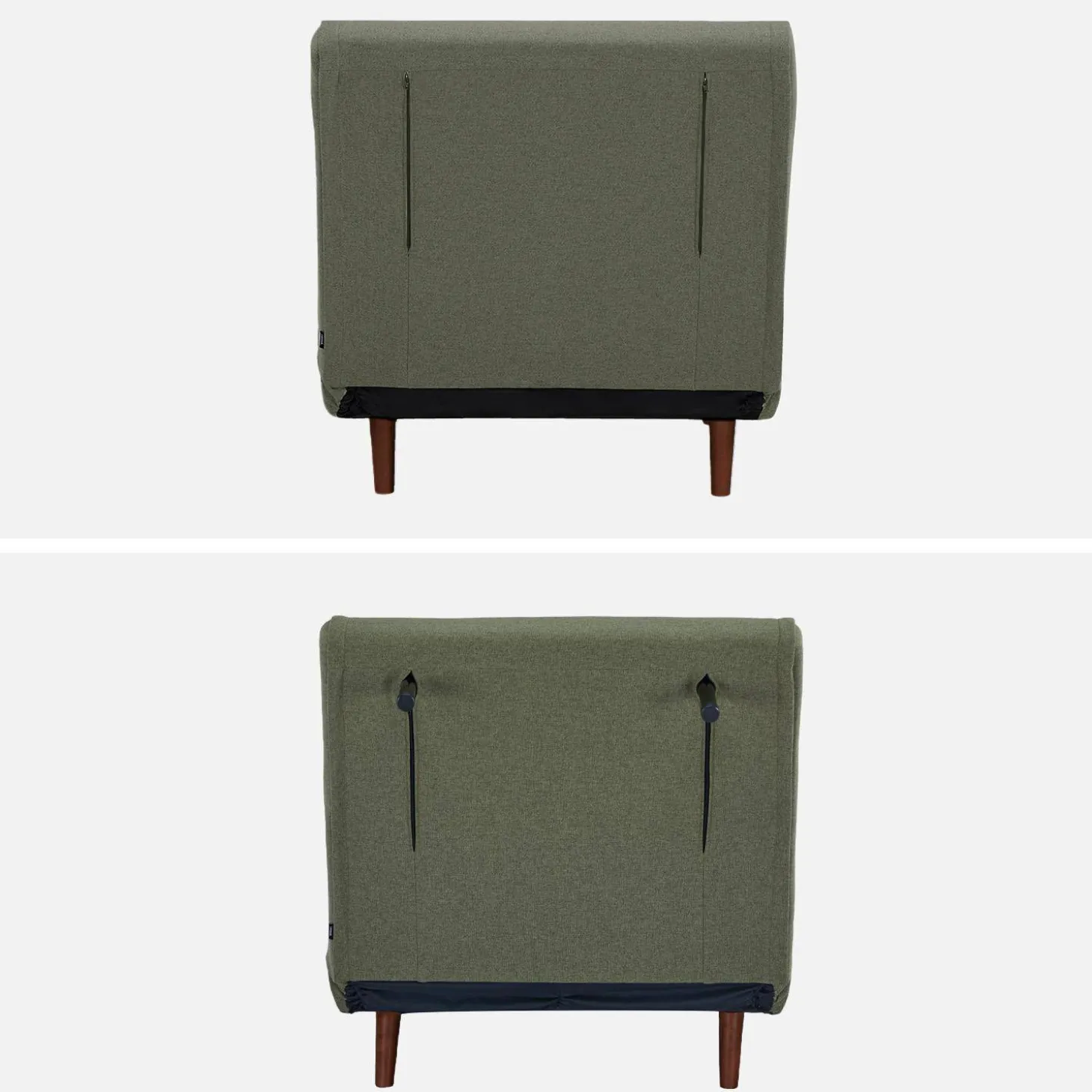 Silla convertible en cama tela base madera