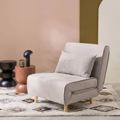 Silla convertible en cama tela base madera