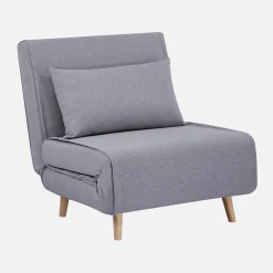 Silla convertible en cama tela base madera