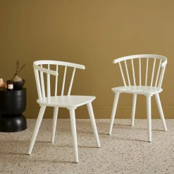 Silla de bar de madera, set de 2