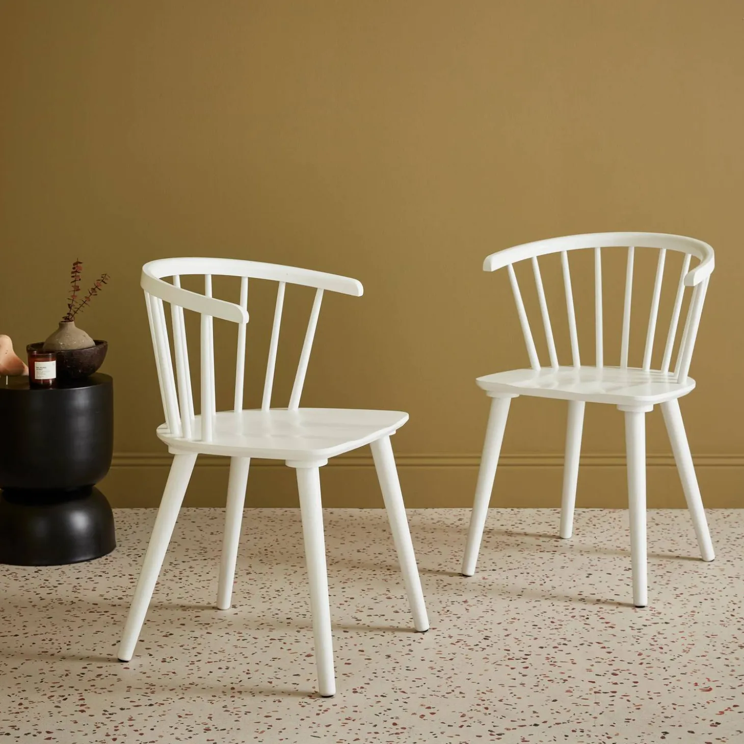 Silla de bar de madera, set de 2