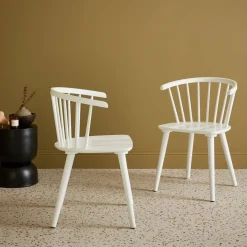 Silla de bar de madera, set de 2