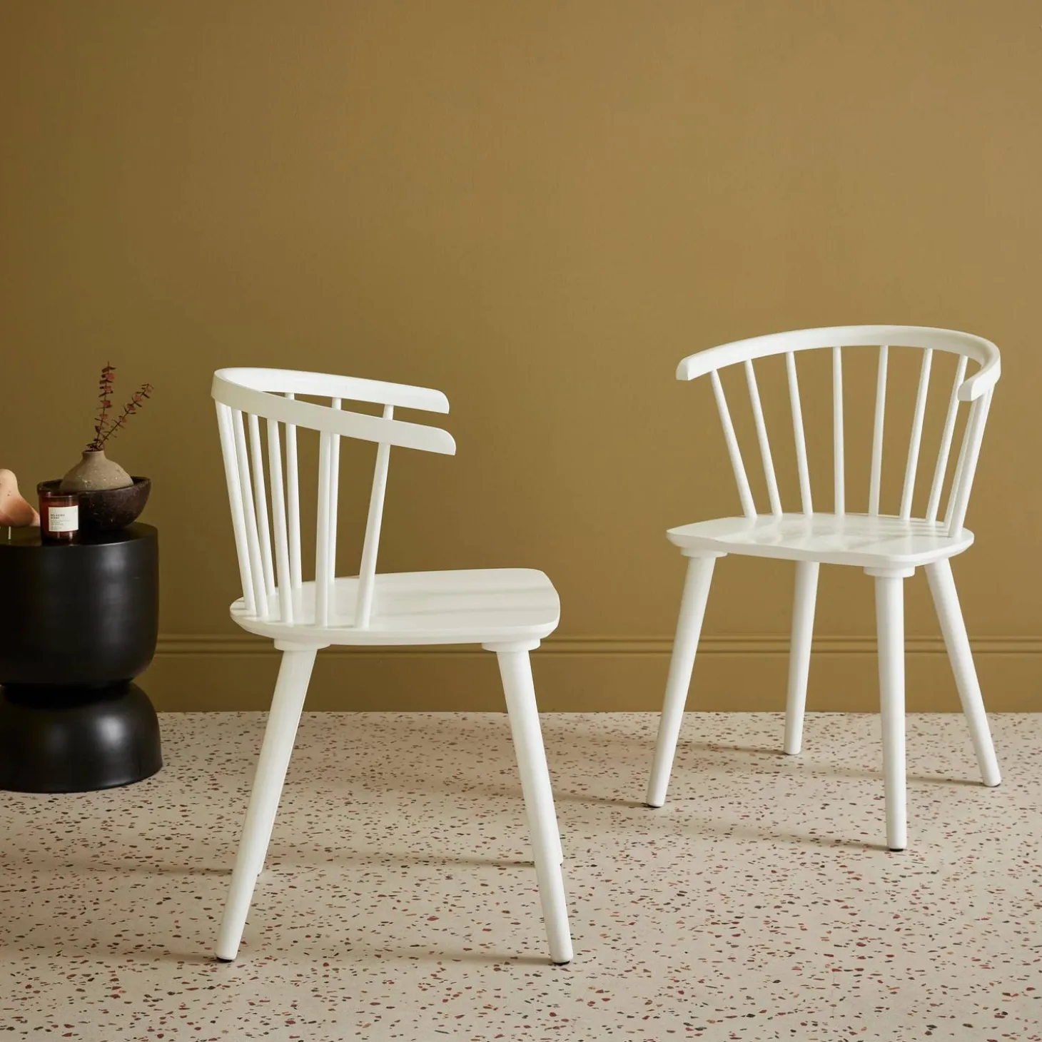 Silla de bar de madera, set de 2