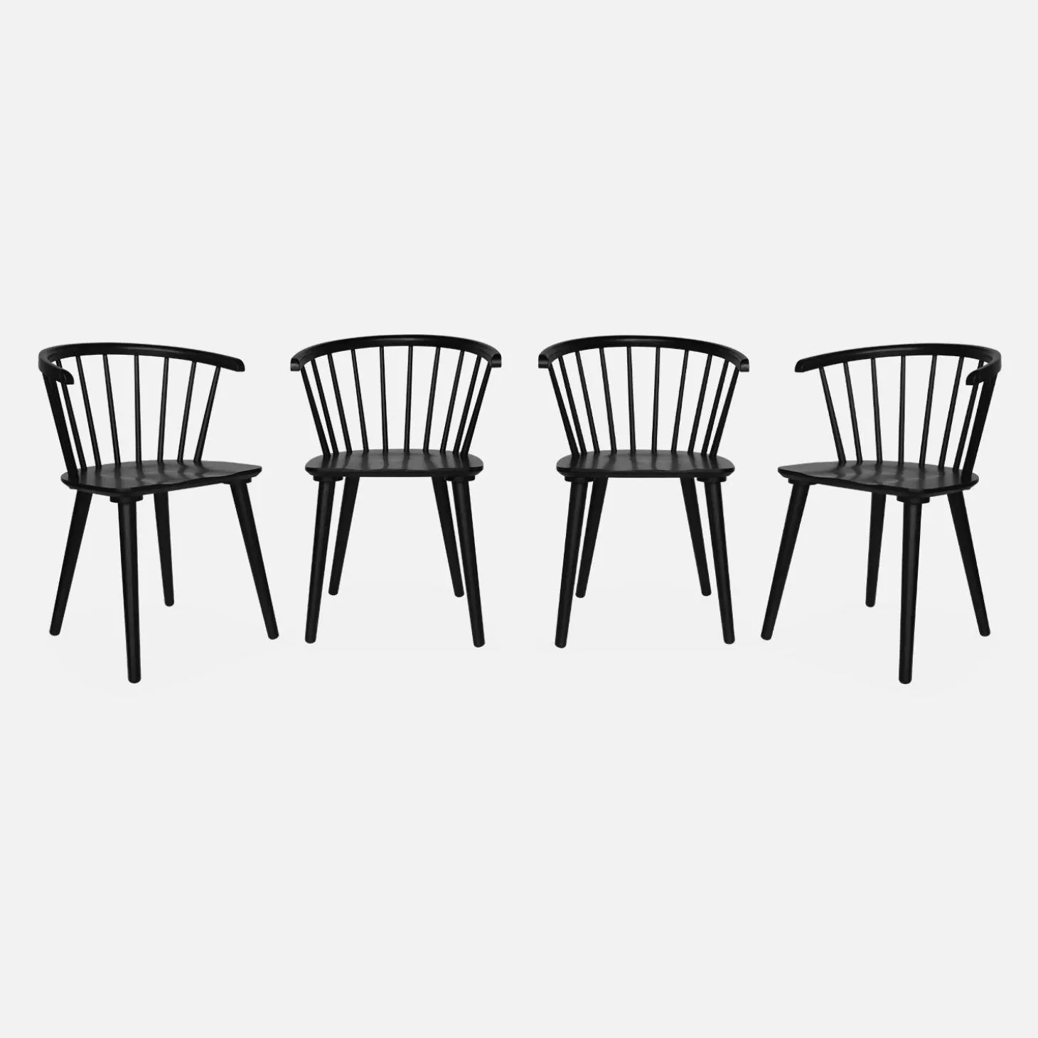 Silla de bar de madera, set de 4