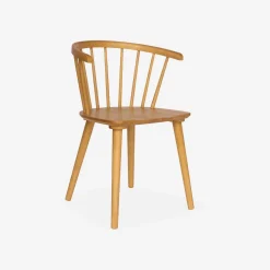 Silla de bar de madera, set de 4