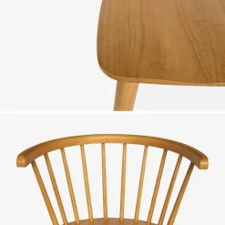 Silla de bar de madera, set de 4