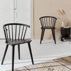 Silla de bar de madera, set de 2
