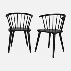 Silla de bar de madera, set de 2