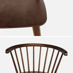Silla de bar de madera, set de 4
