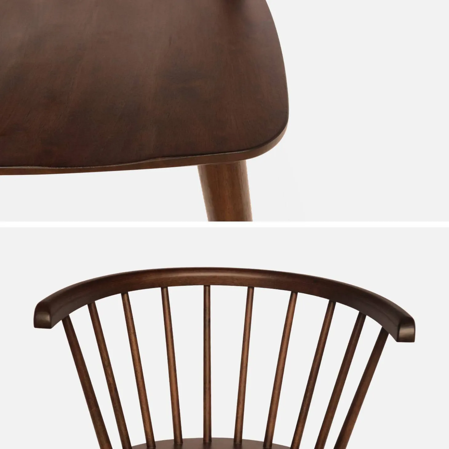 Silla de bar de madera, set de 4