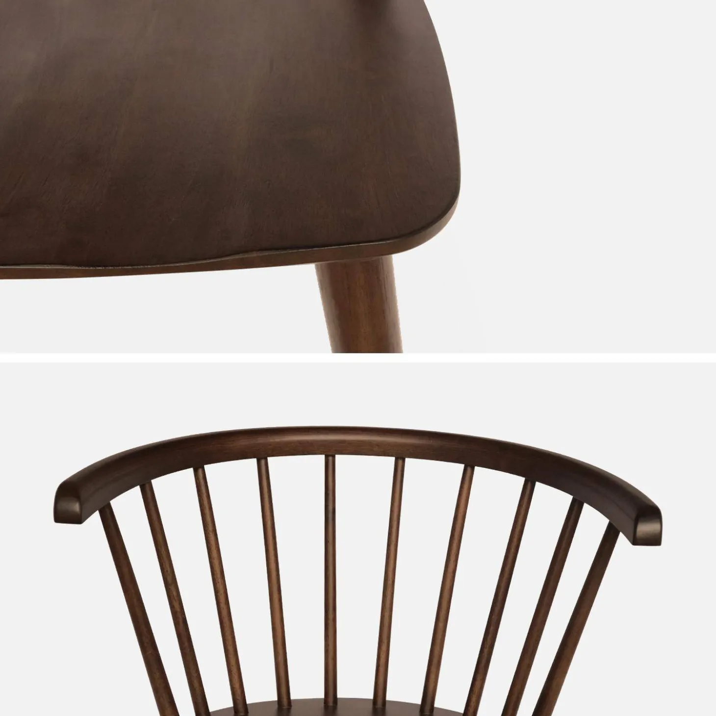 Silla de bar de madera, set de 2