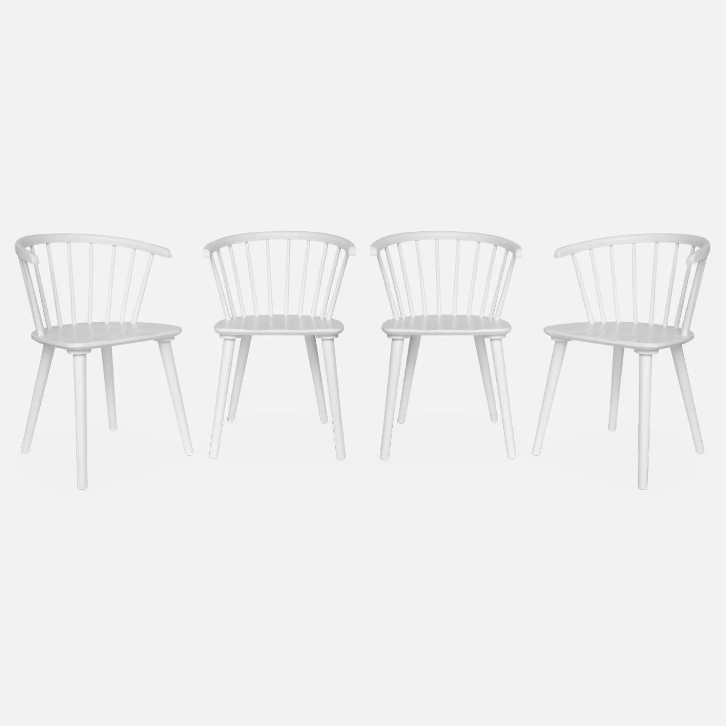 Silla de bar de madera, set de 4