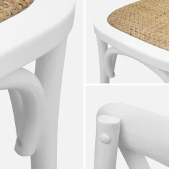Silla de bistró vintage de madera, set de 2