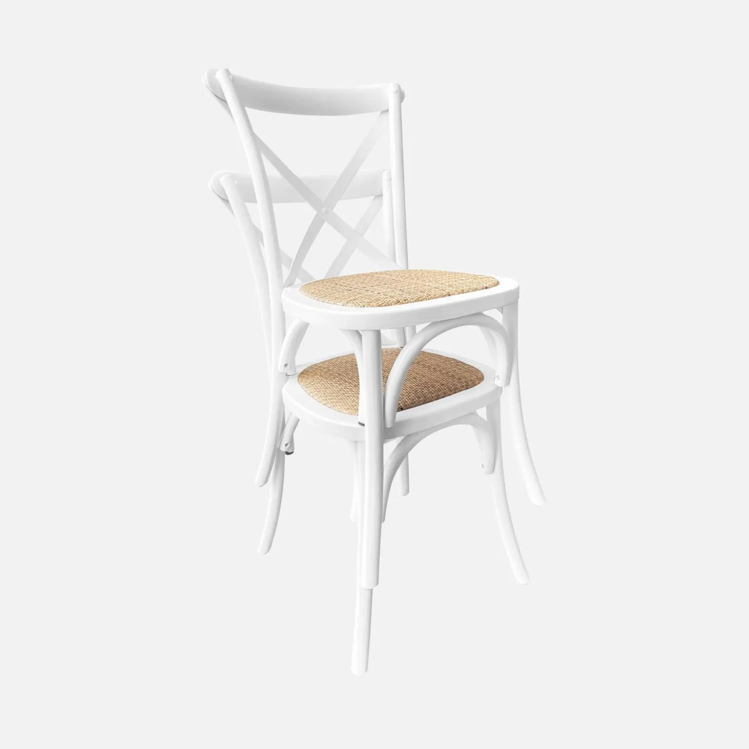 Silla de bistró vintage de madera, set de 2