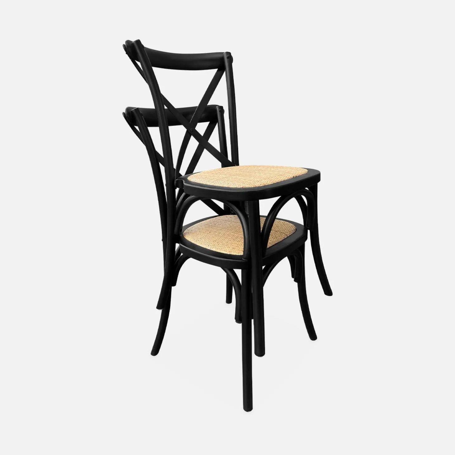 Silla de bistró vintage de madera, set de 4