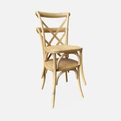 Silla de bistró vintage de madera, set de 2