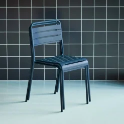 Silla de jardín bistró de acero, set de 2
