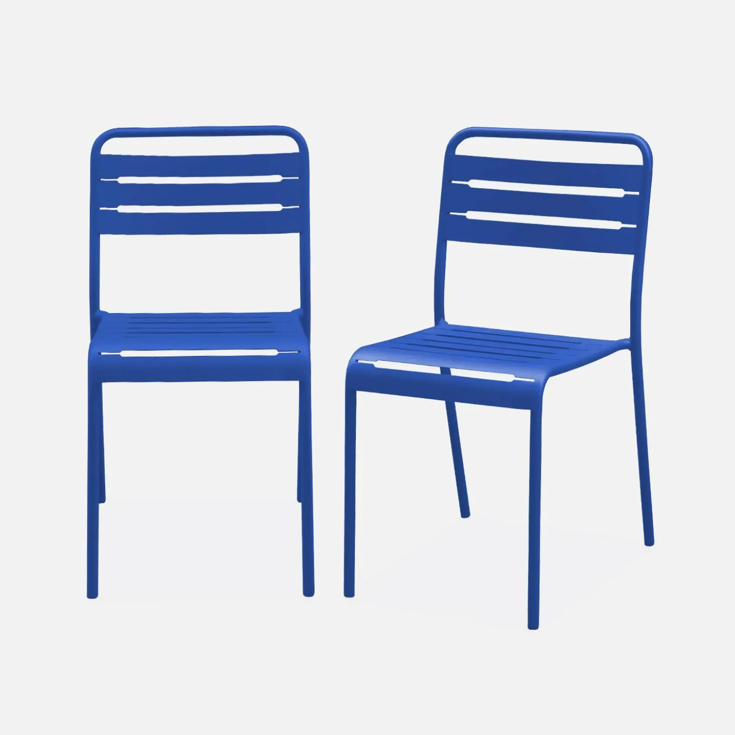 Silla de jardín bistró de acero, set de 2