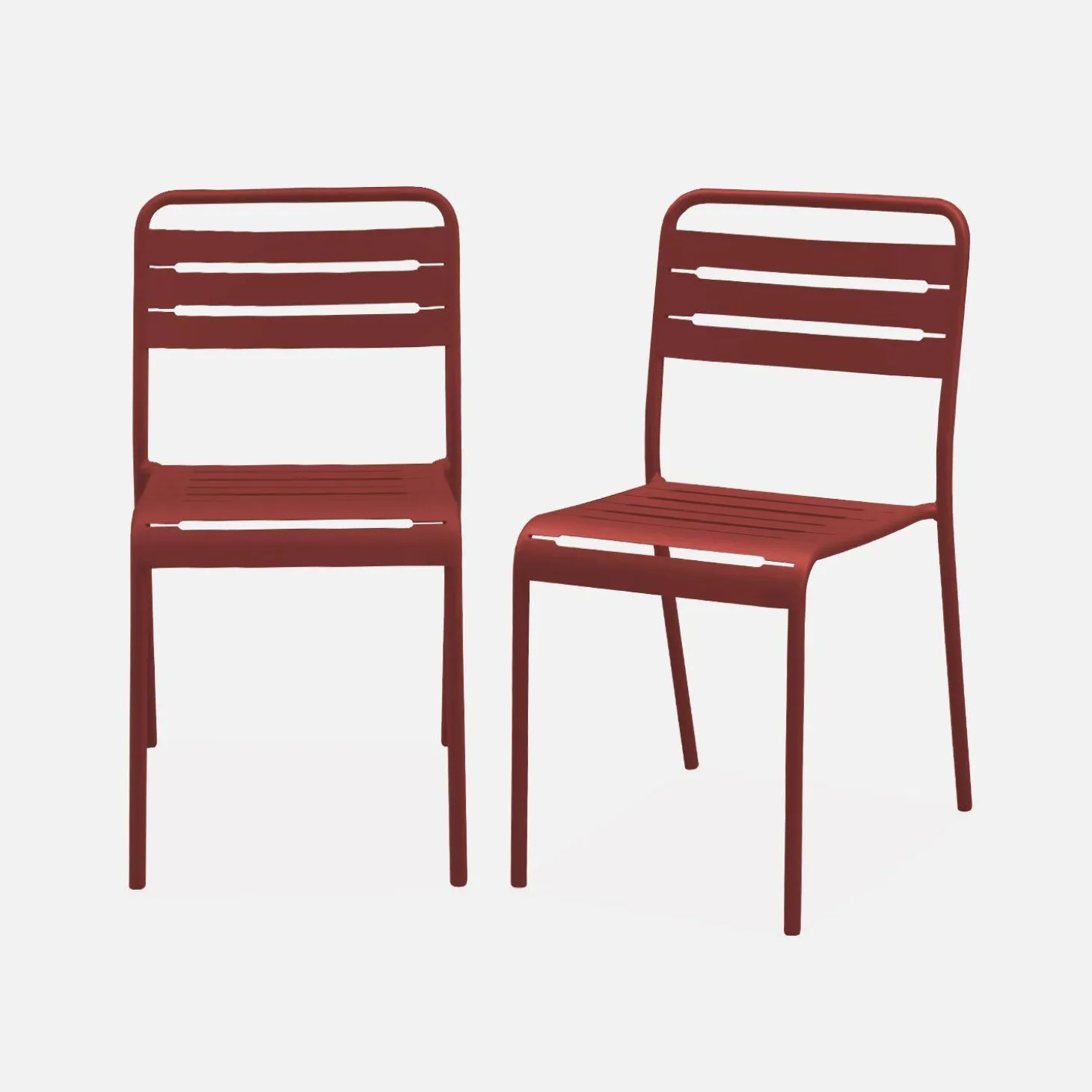 Silla de jardín bistró de acero, set de 2