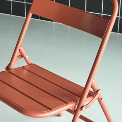 Silla de jardín bistró plegable de acero, set de 2