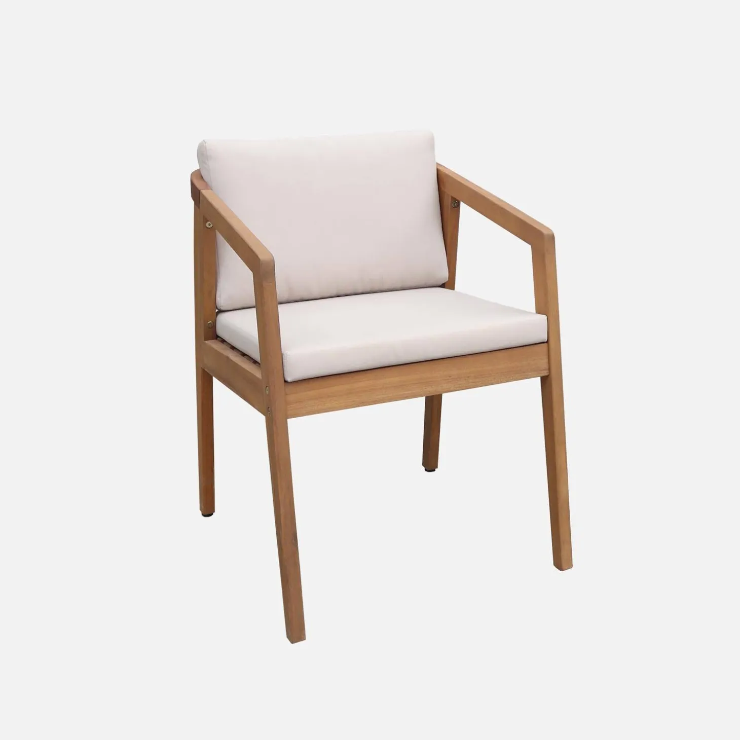 Silla de jardín de madera de acacia, set de 2