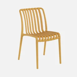 Silla de jardín de plástico, apilable, set de 4