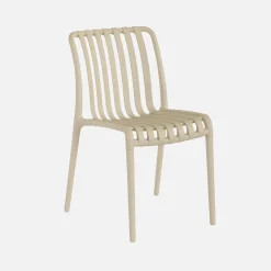 Silla de jardín de plástico, apilable, set de 4