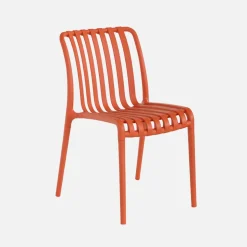 Silla de jardín de plástico, apilable, set de 4