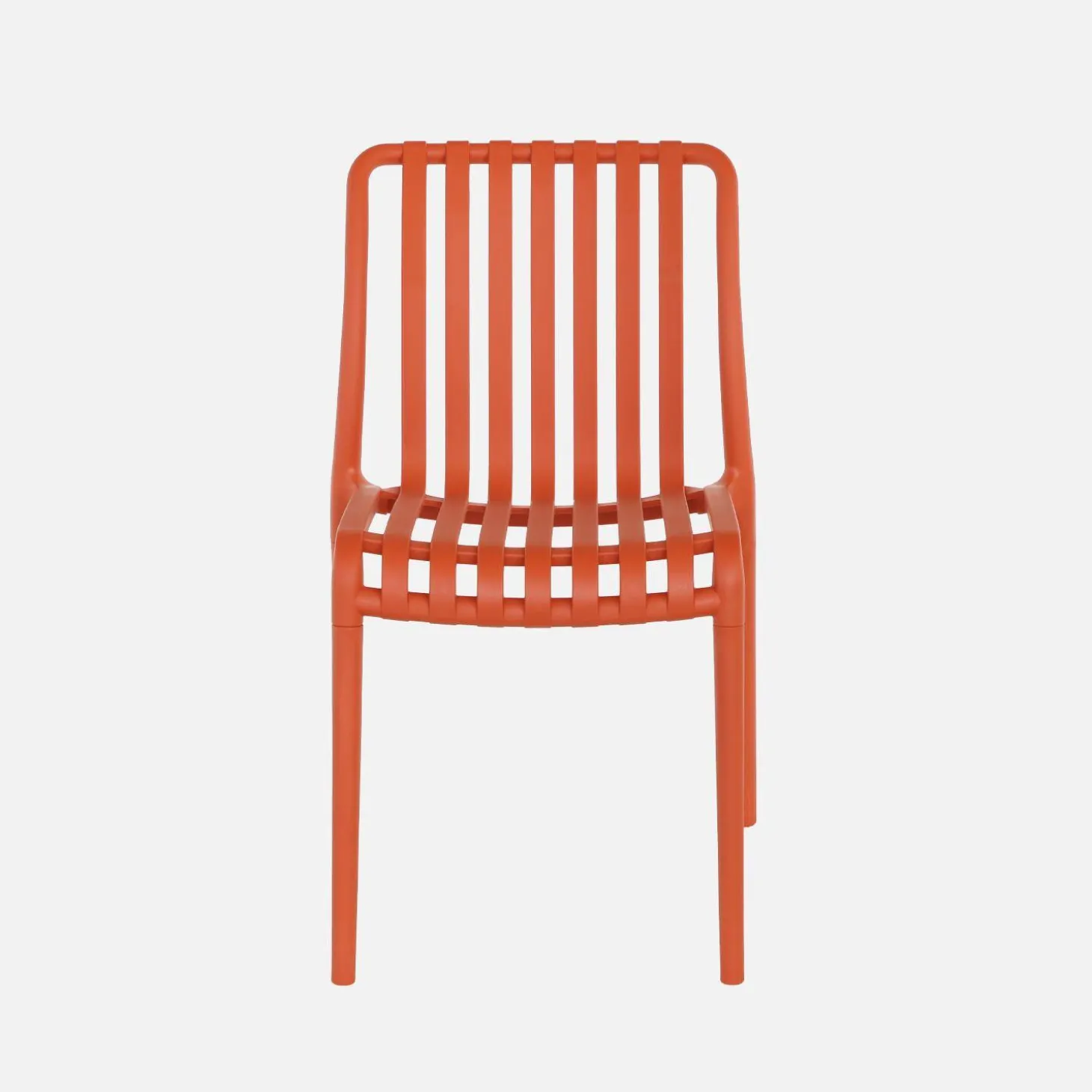 Silla de jardín de plástico, apilable, set de 4