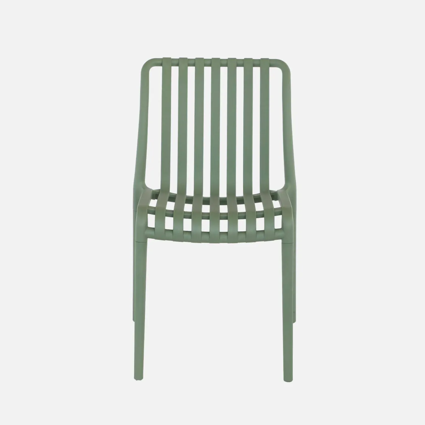 Silla de jardín de plástico, apilable, set de 4